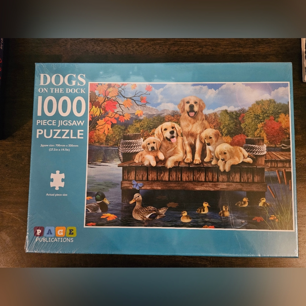 NWT Dogs On The Dock 1000 Piece Puzzle